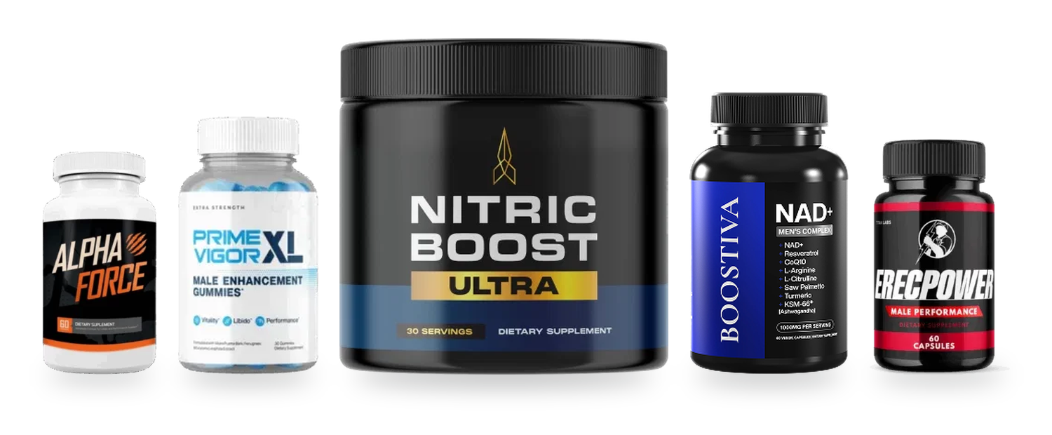 The five ED supplements compared: Alpha Force, PrimeVigorXL, Nitric Boost Ultra, Boostiva and Erec Power